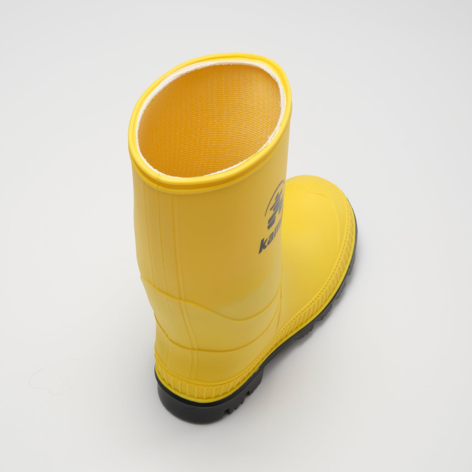 Yellow-Black : Stomp Kids' Rain Boots - Top View