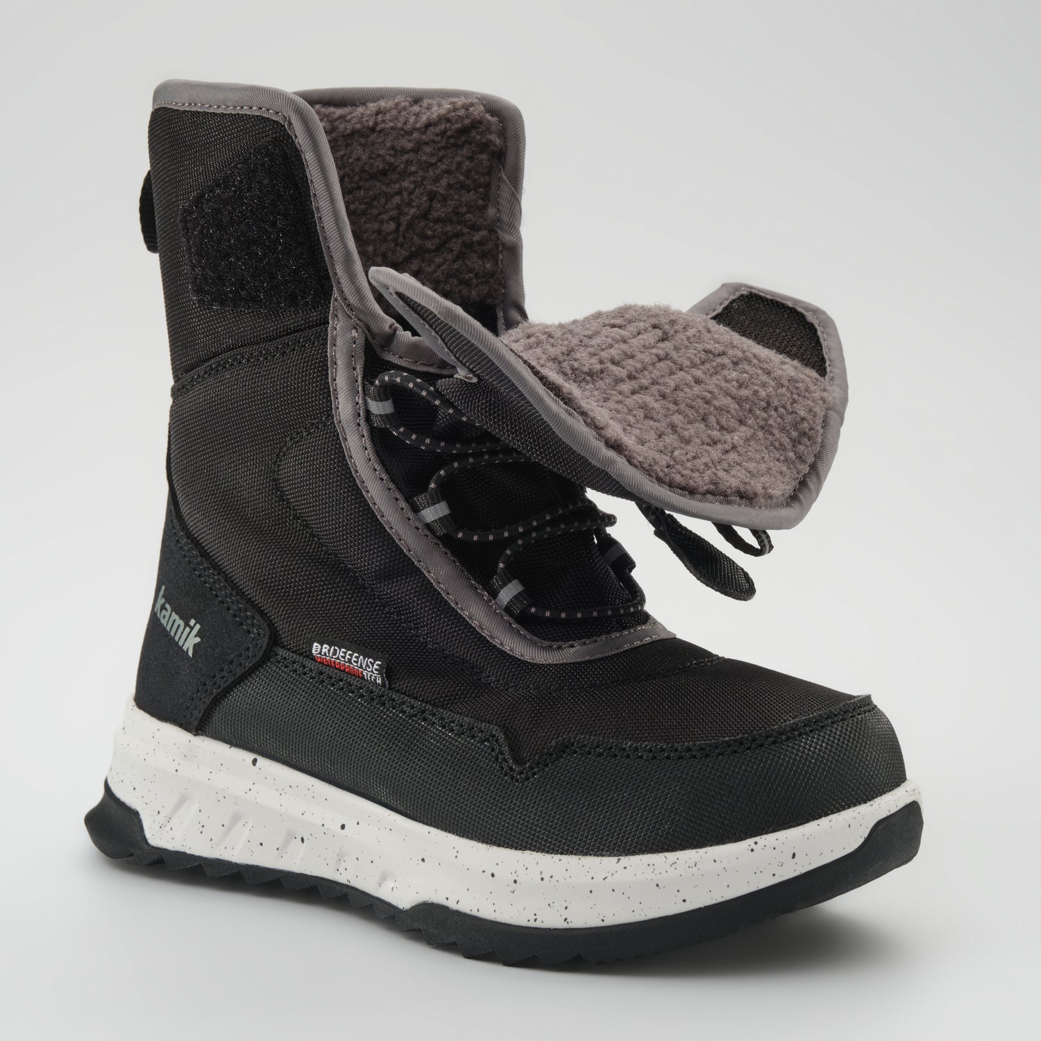 Black : Stormex EZ Kids Winter Boots - EZ-ON-OFF View