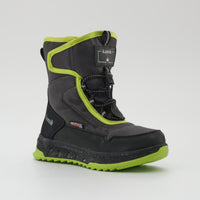 Charcoal-Lime : Stormex EZ Kids Winter Boots - Main View