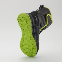 Charcoal-Lime : Stormex EZ Kids Winter Boots - Outsole View