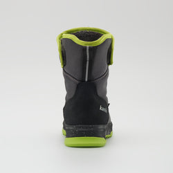 Charcoal-Lime : Stormex EZ Kids Winter Boots - Back View