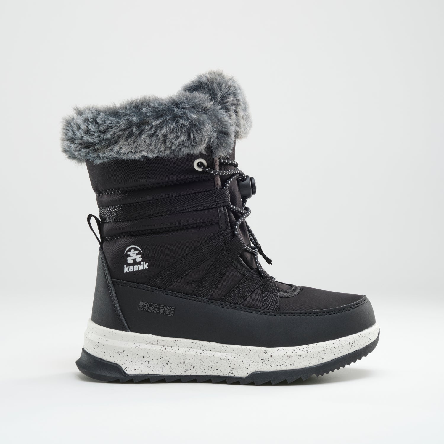 Black : Stormy F Kids Winter Boots - Side View