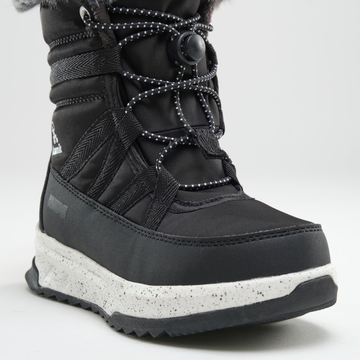 Black : Stormy F Kids Winter Boots - Close-up Front View