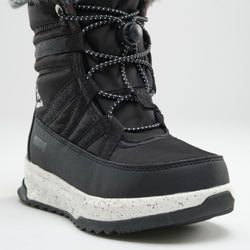 Black : Stormy F Kids Winter Boots - Close-up Front View
