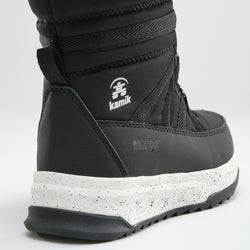 Black : Stormy F Kids Winter Boots - Close-up Back View