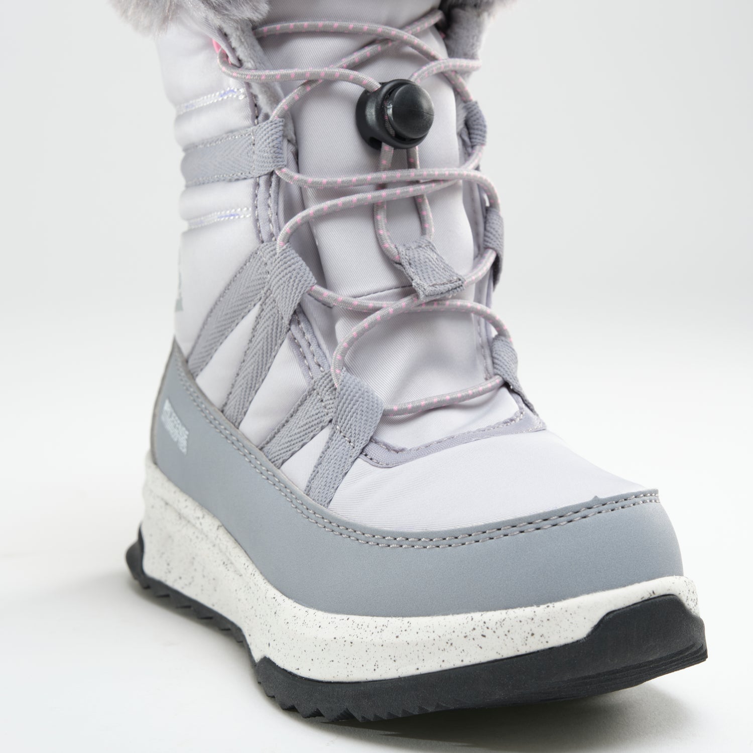 Light Gray : Stormy F Kids Winter Boots - Laces View