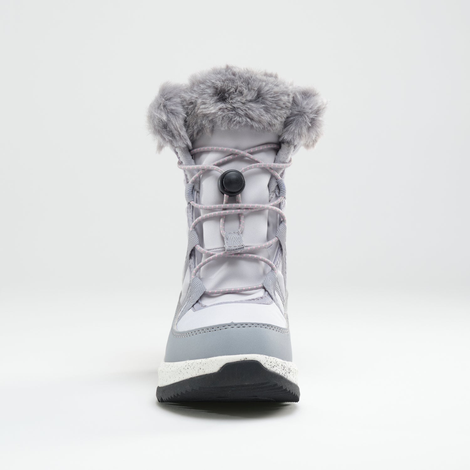 Light Gray : Stormy F Kids Winter Boots - Front View