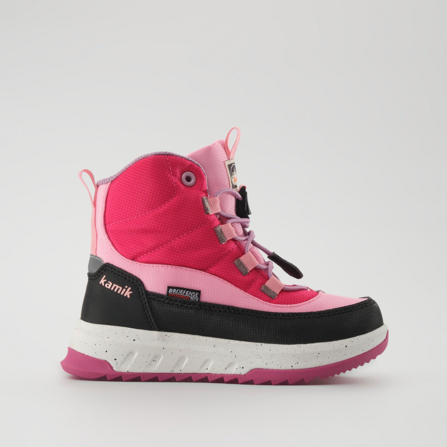 Magenta : Stormy Mid 2 Kids Winter Boots - Side View