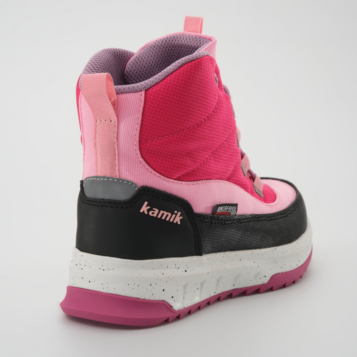Magenta : Stormy Mid 2 Kids Winter Boots - Three-Quarter Back View
