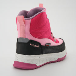 Magenta : Stormy Mid 2 Kids Winter Boots - Three-Quarter Back View