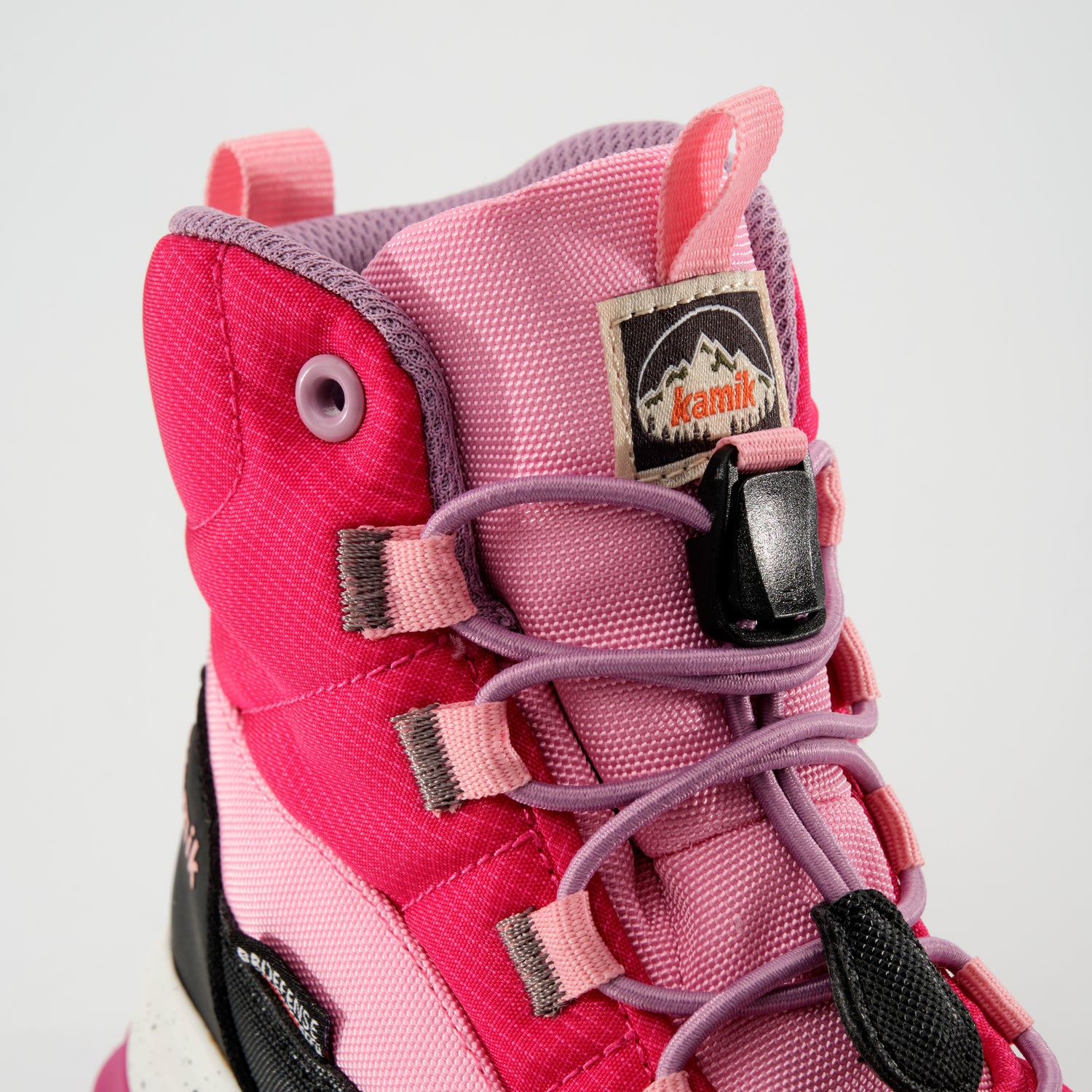 Magenta : Stormy Mid 2 Kids Winter Boots - Laces View