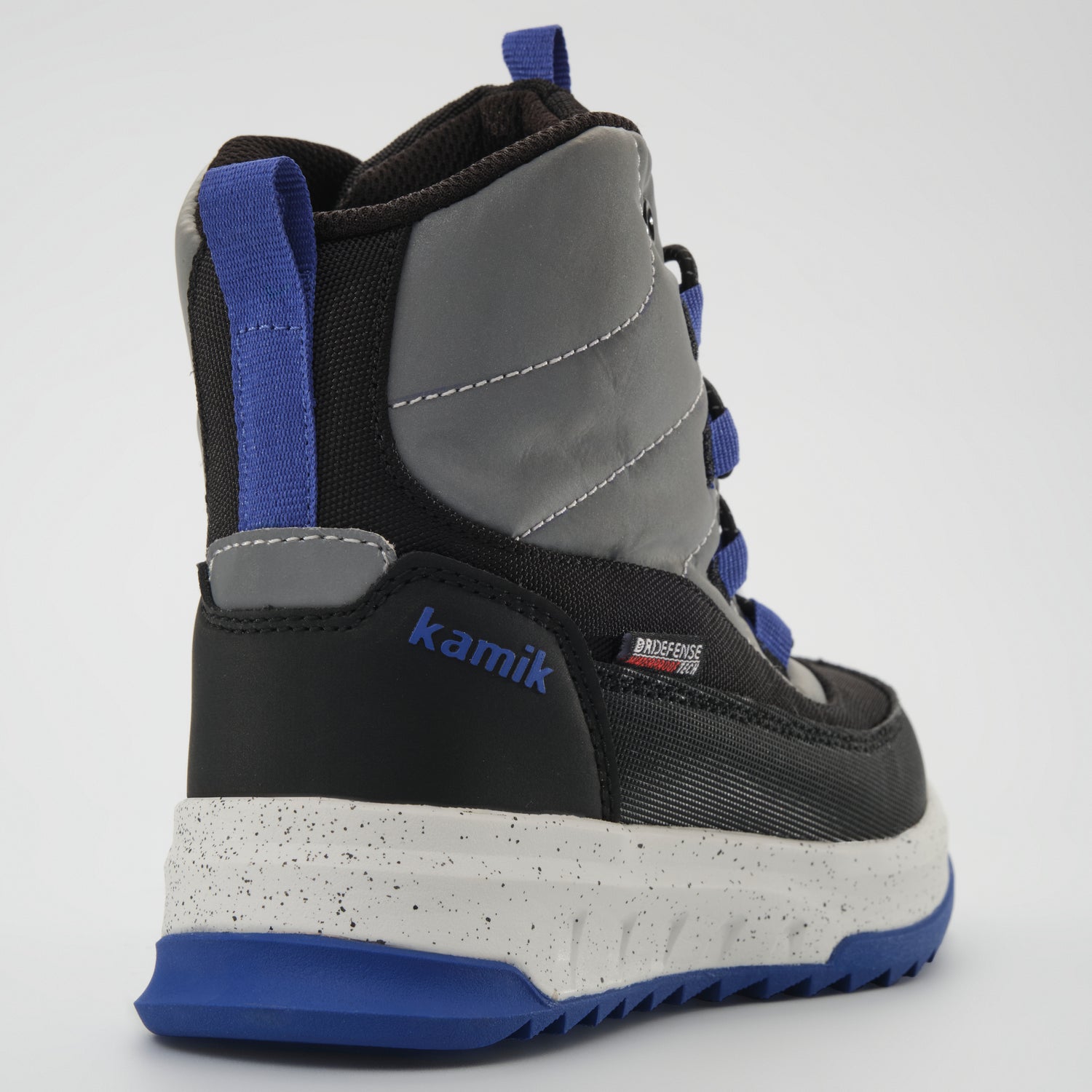 Silver : Stormy Mid 2 Kids Winter Boots - Three-Quarter Back View