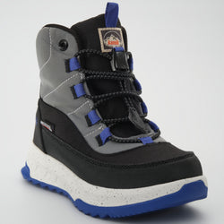 Silver : Stormy Mid 2 Kids Winter Boots - Three-Quarter Front View