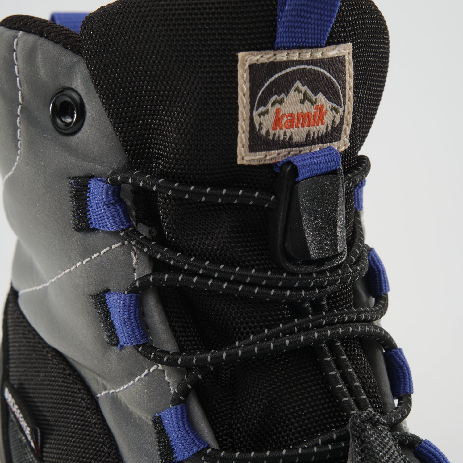 Silver : Stormy Mid 2 Kids Winter Boots - Laces View