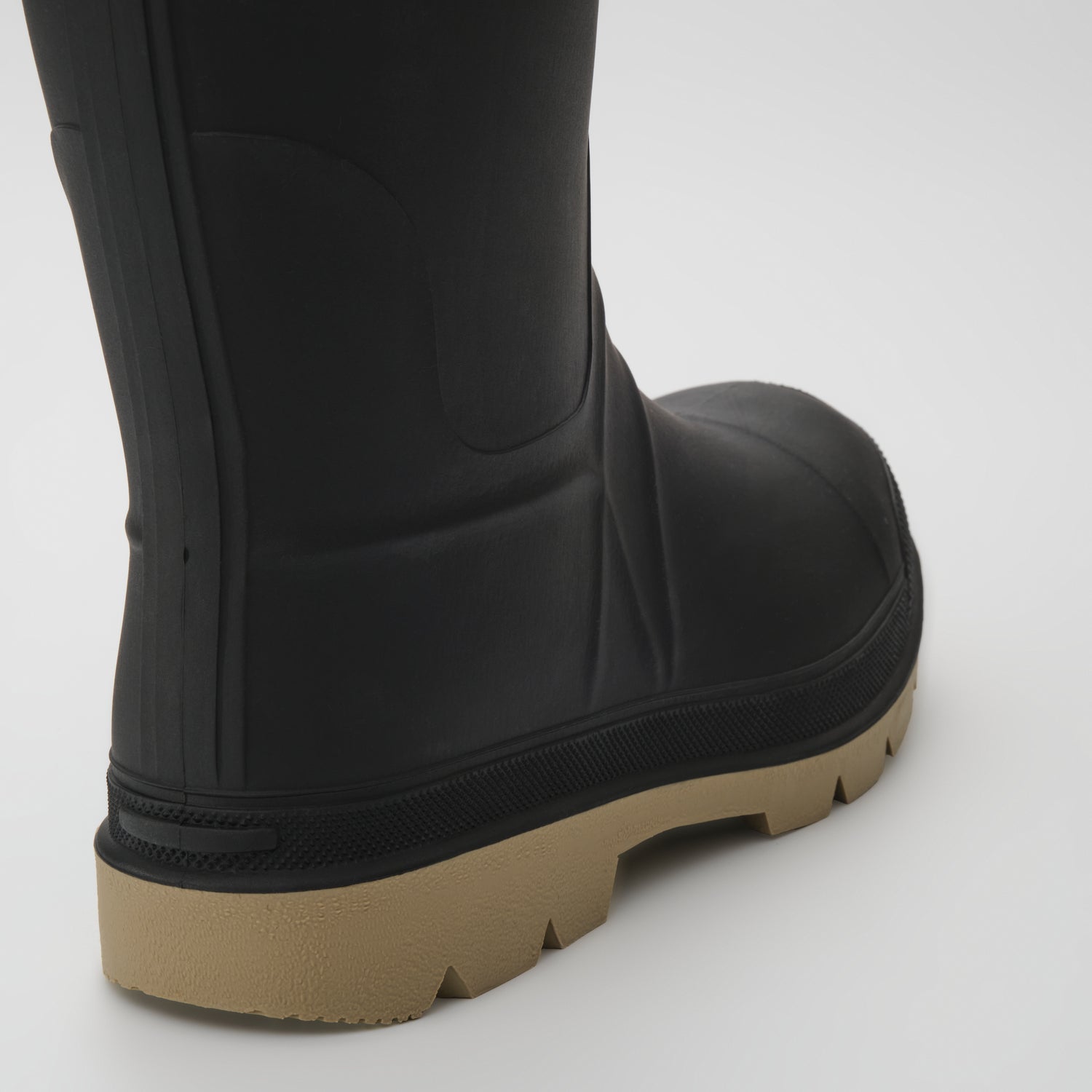 Black-Crepe : Work Horse Pro Men's Work Boots - Close-up Back View