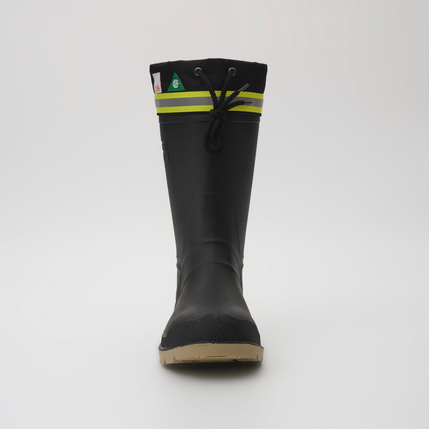 Black-Crepe : Work Horse Pro Men's Work Boots - Front View