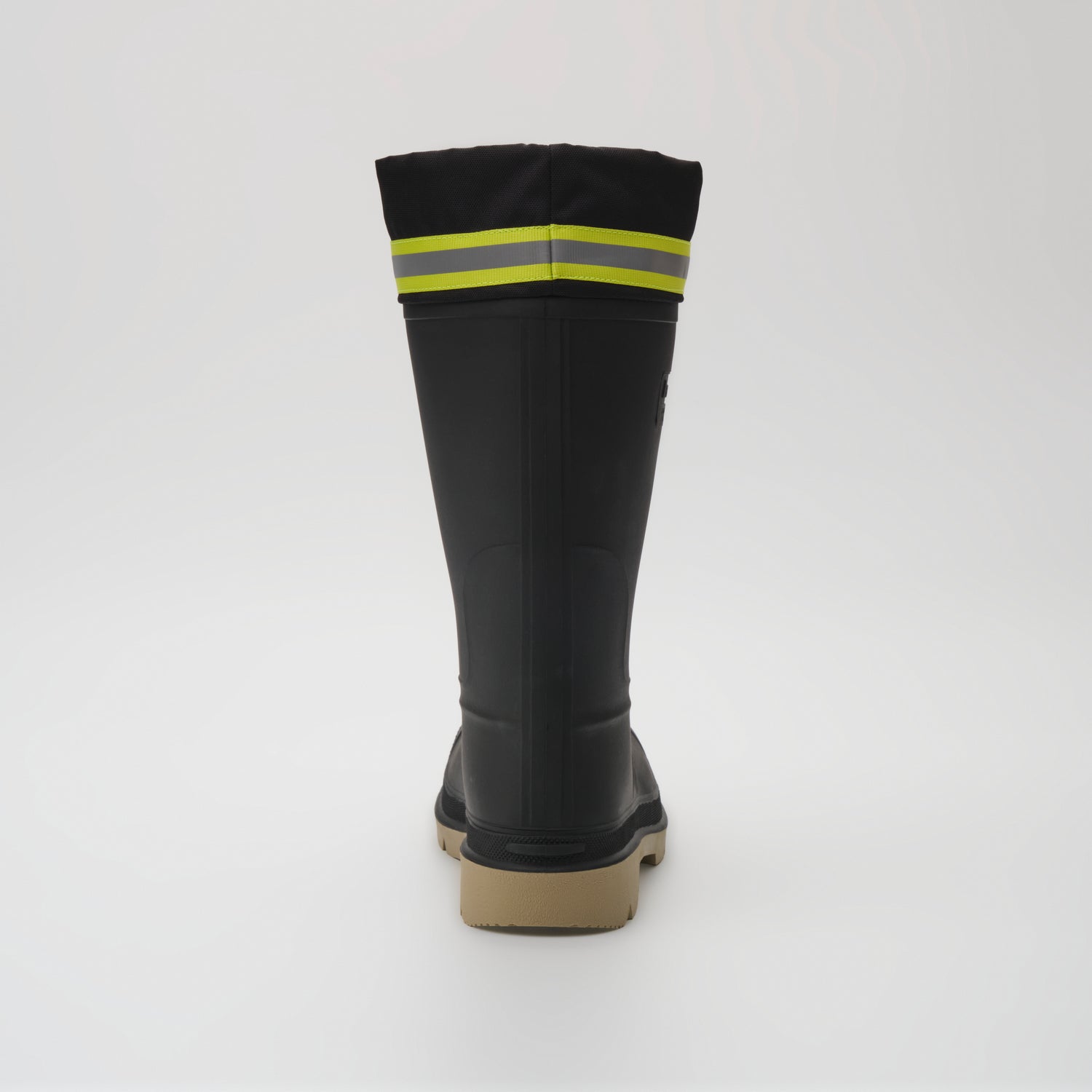 Black-Crepe : Work Horse Pro Men's Work Boots - Back View