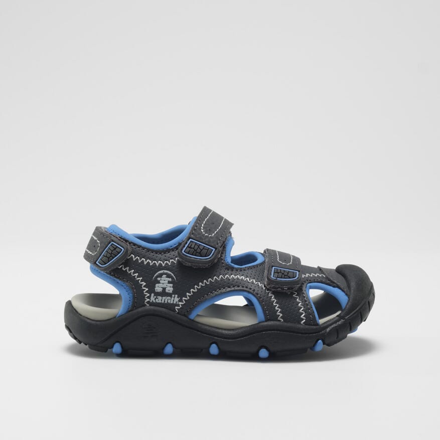 GREY/LT BLUE : Seaturtle 2 - Toddlers Closed-Toe Sandals Inside View