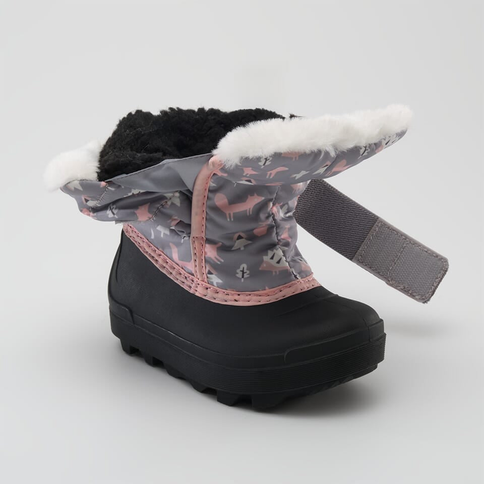 GREY : Snowbug 7 F P - Winter Boots for Toddlers Front View